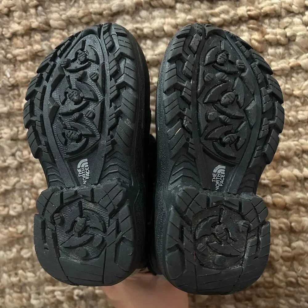 The North Face Kids Snow Boots Black Waterproof Insulated Winter Boys US 10